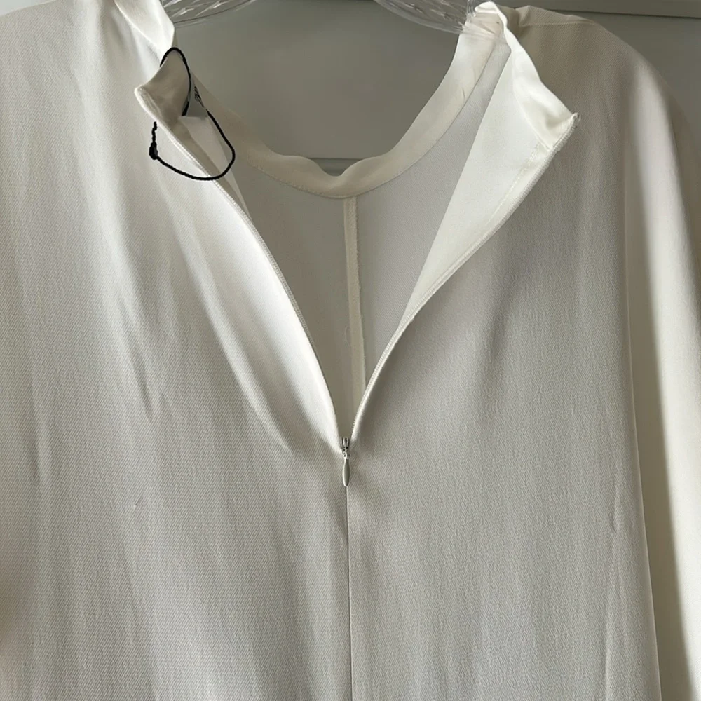 NWT ZARA Flowy Midi Dress Elegant White Maxi Dress - Picture 9 of 14